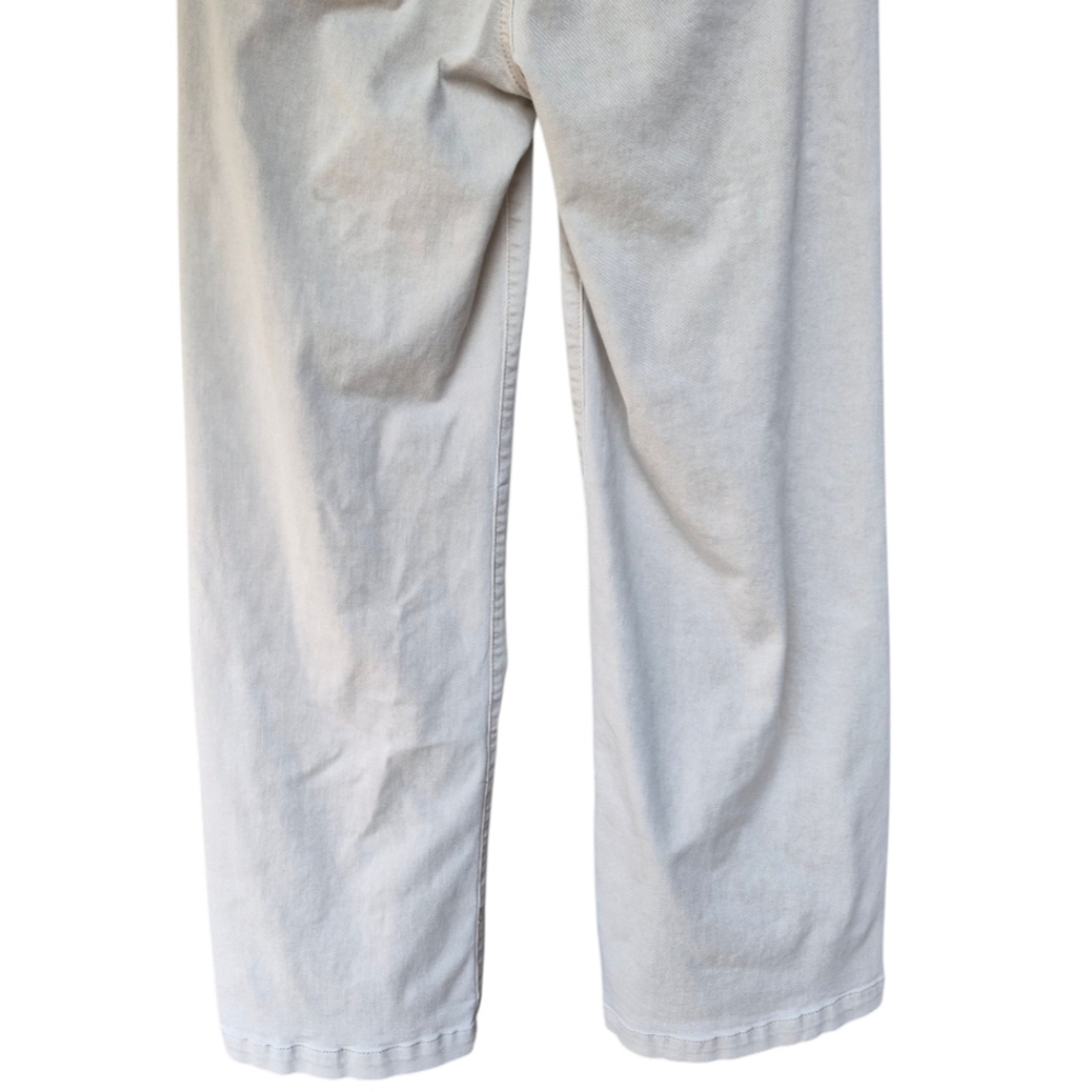 PAIGE Wide Leg High-Rise Jeans in Light Beige - Picture 7 of 16